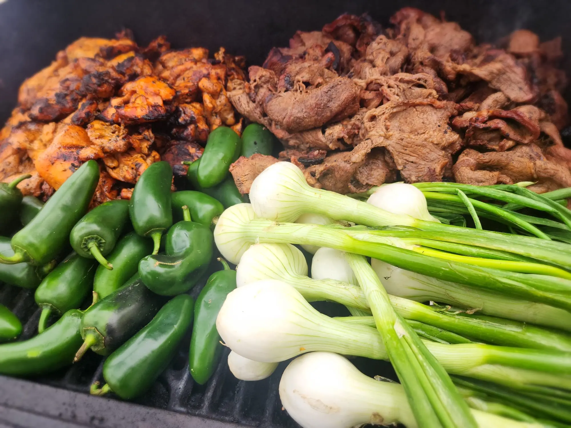 Premium meats on the grill