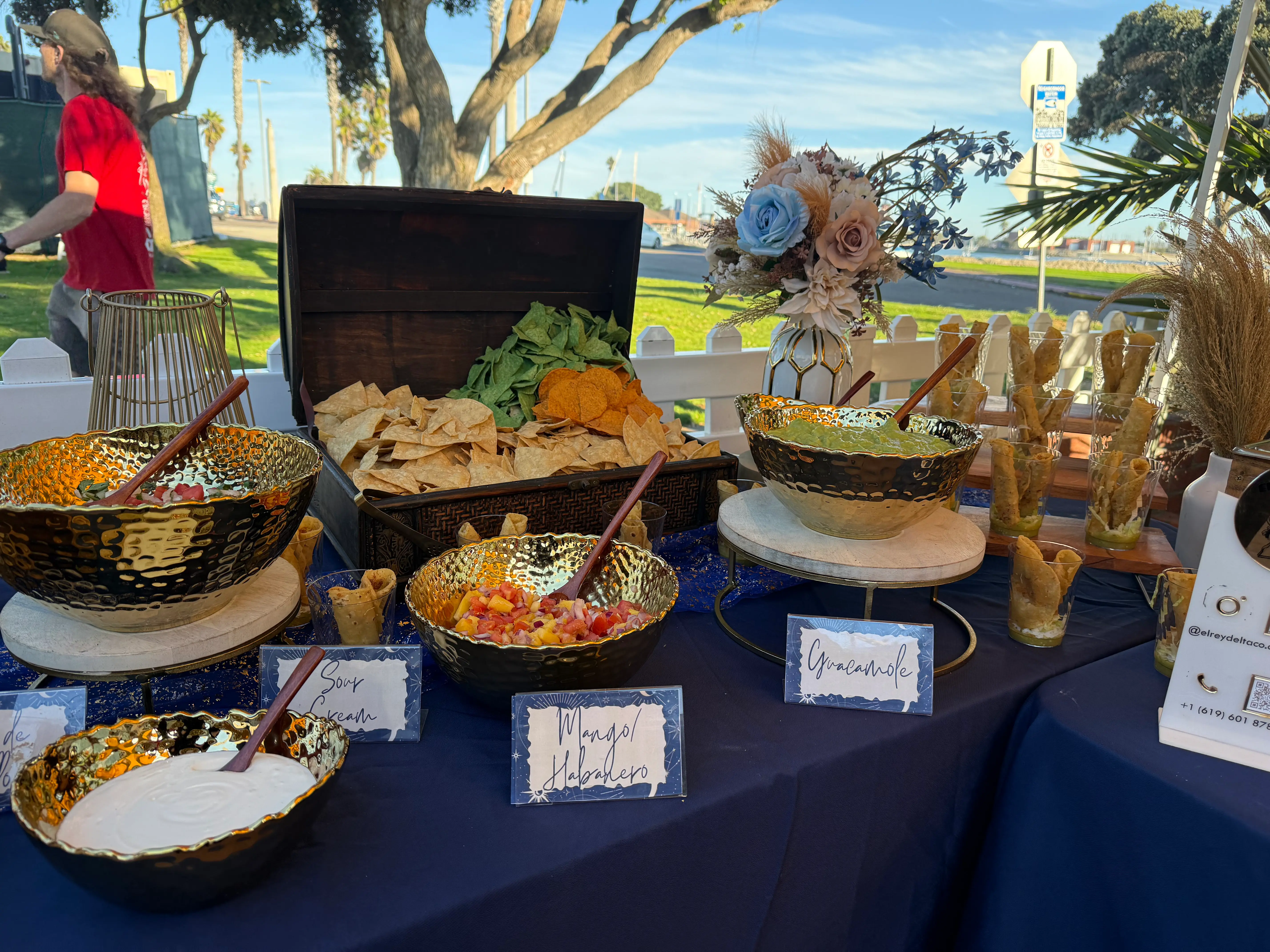 Catering table setup