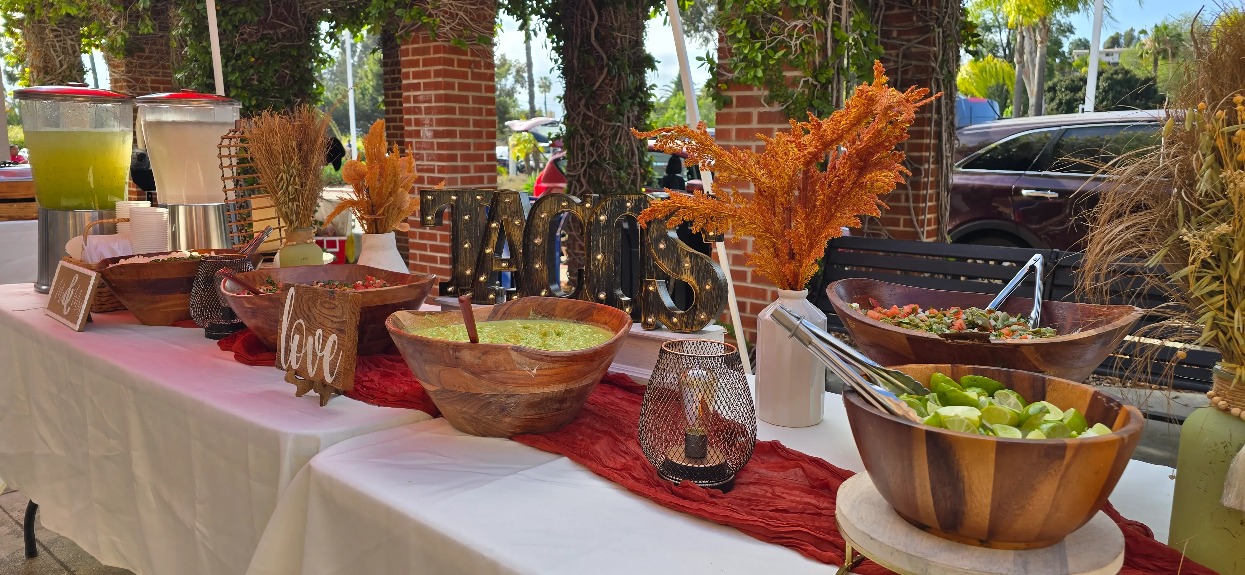 El Rey del Taco live catering setup